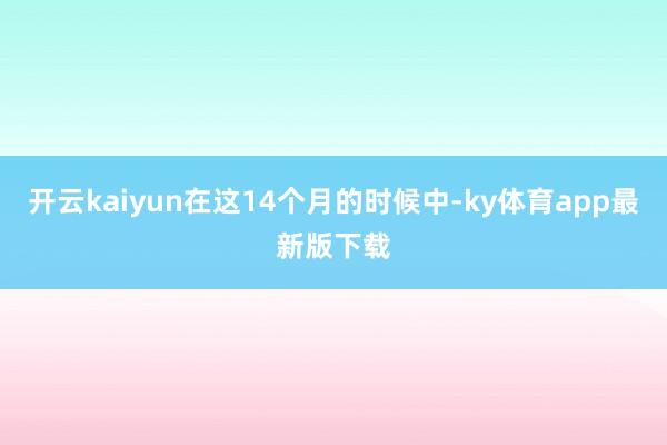 开云kaiyun在这14个月的时候中-ky体育app最新版下载
