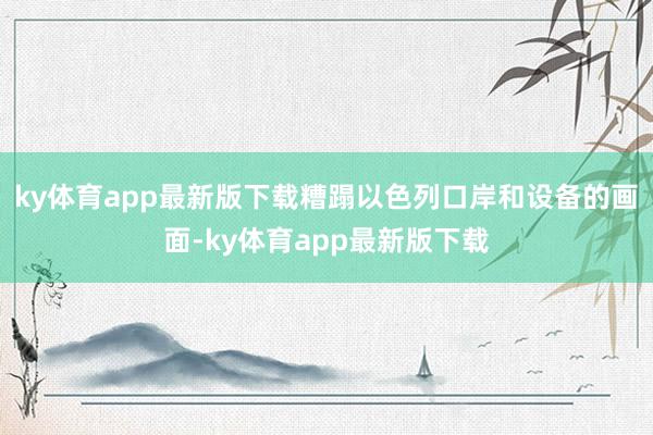 ky体育app最新版下载糟蹋以色列口岸和设备的画面-ky体育app最新版下载